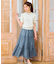 【洗える】ビジューネックレスニット