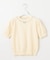 【洗える】ビジューネックレスニット