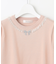 【洗える】ビジューネックレスニット