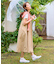 【洗える】レイヤード風 ギャザーワンピース