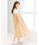 【洗える】レイヤード風 ギャザーワンピース