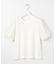【汗ジミが目立たない・洗える】チュール袖パフスリーブ Tシャツ
