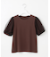 【汗ジミが目立たない・洗える】チュール袖パフスリーブ Tシャツ
