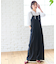 【洗える】袖チュールリボンスキッパー ブラウス