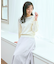 【洗える】ブローチデザインニット プルオーバー