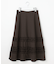 【洗える】フレアギャザーチェック スカート