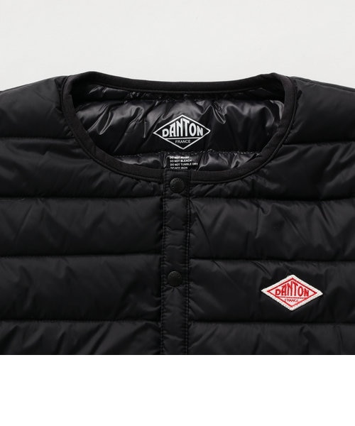 DANTON　ダントン　インナーダウンジャケット　JD-8751　18AW　薄手　軽量　ノーカラー　ダウンジャケット　40 美品 ダントン DANTON ジャケット インナーダウンジャケット ナイロン