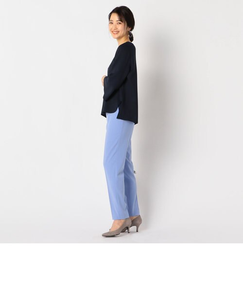【極美品】ノーリーズ　コモニア加工 ペンシルパンツ グレイッシュブルー　38 L 極美品】ノーリーズ コモニア加工 ペンシルパンツ グレイッシュ