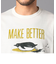 【BARNS OUTFITTERS/バーンズアウトフィッターズ】別注 吊り編み Tシャツ MAKE BETTER