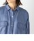 デニム調CPOシャツ