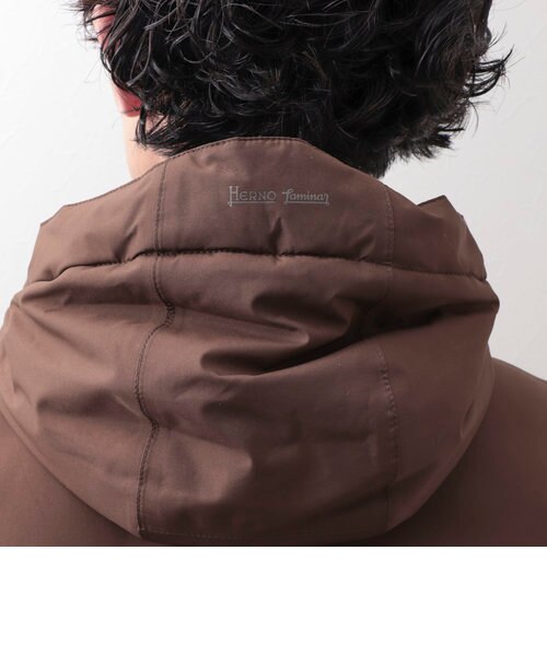 Herno Laminar フード付きモッズダウンコート 48 濃茶 美品 HERNO/ヘルノ】モッズ ダウンコート LAMINAR GORE-TEX