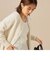 ヘアリーパール釦クルーネックカーディガン