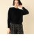 ヘアリークルーネックプルオーバーニット