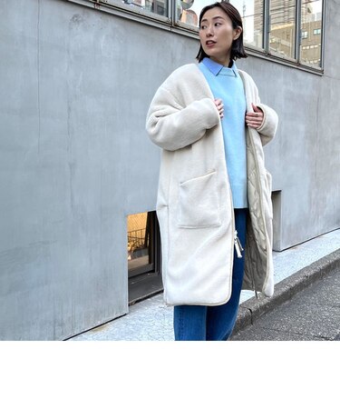 ◇【WEB限定】【TAION/タイオン】別注ミリタリーリバーシブルロング 