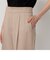 《セットアップ対応》ウォッシャブル麻調タックワイドパンツ