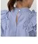 スタンドカラーフリルブラウス