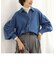袖ボリュームショート丈デニムシャツ