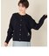 ◇【WEB限定】ロゴインターシャ2WAYクルーネックカーディガン