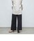 ウォッシャブルダブルクロスバイヤスフレアパンツ