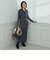 ◇【WEB限定】《手洗い可能》ウォッシャブルウール混ワイドリブハイネックニットワンピース
