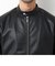 フェイクレザー シングルライダースジャケット