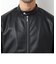 フェイクレザー シングルライダースジャケット