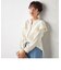 バックサテンラッフルブラウス
