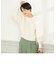 ◇【WEB限定】《手洗い可能》パール付き片畦プルオーバーニット