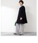 カシミヤ混ノーカラーチェンジ釦コート