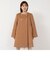 カシミヤ混ノーカラーチェンジ釦コート