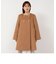 カシミヤ混ノーカラーチェンジ釦コート