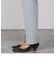 ウォッシャブルウール調フロントスリットパンツ