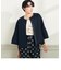ダブルクロス異素材ペプラムブルゾン