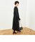 《手洗い可能》シフォンカットジャガードロングワンピース