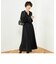 《手洗い可能》シフォンカットジャガードロングワンピース