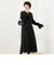 《手洗い可能》シフォンカットジャガードロングワンピース