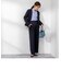 《セットアップ対応》ウォッシャブルサージストレッチワイドパンツ