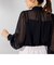 カットドビーボウタイブラウス
