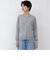 《アンサンブル対応》《手洗い可能》GIZA COTTONベーシッククルーネックカーディガン
