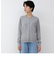 《アンサンブル対応》《手洗い可能》GIZA COTTONベーシッククルーネックカーディガン