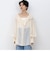 【crinkle crinkle crinkle/クリンクル クリンクル クリンクル】sheer cotton flare blouse