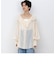 【crinkle crinkle crinkle/クリンクル クリンクル クリンクル】sheer cotton flare blouse