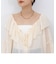 【crinkle crinkle crinkle/クリンクル クリンクル クリンクル】sheer cotton flare blouse