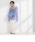 【crinkle crinkle crinkle/クリンクル クリンクル クリンクル】sheer cotton flare blouse
