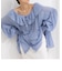 【crinkle crinkle crinkle/クリンクル クリンクル クリンクル】sheer cotton flare blouse