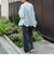 袖口シャーリングブラウス