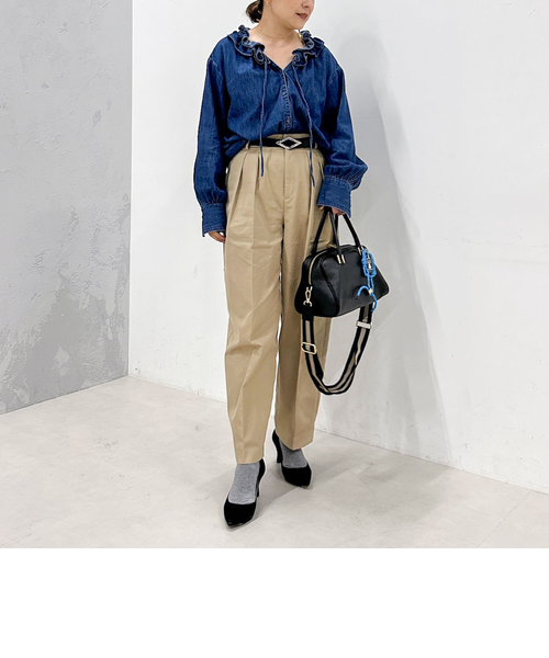 追加7回】【RM denim】フリルギャザーデニムブラウス｜ノーリーズの