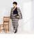 《セットアップ対応》ツイードチェックフリンジタイトスカート