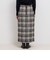 《セットアップ対応》ツイードチェックフリンジタイトスカート