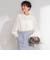 割繊シャーリングブラウス